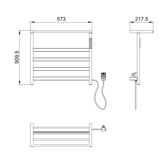 Полотенцесушитель электрический Wonzon & Woghand Essen WW-A402-BR 57x51 см брашированный никель